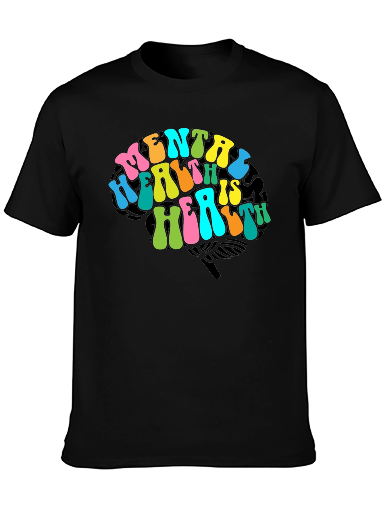 Mental Health Brain Graphic T-Shirt