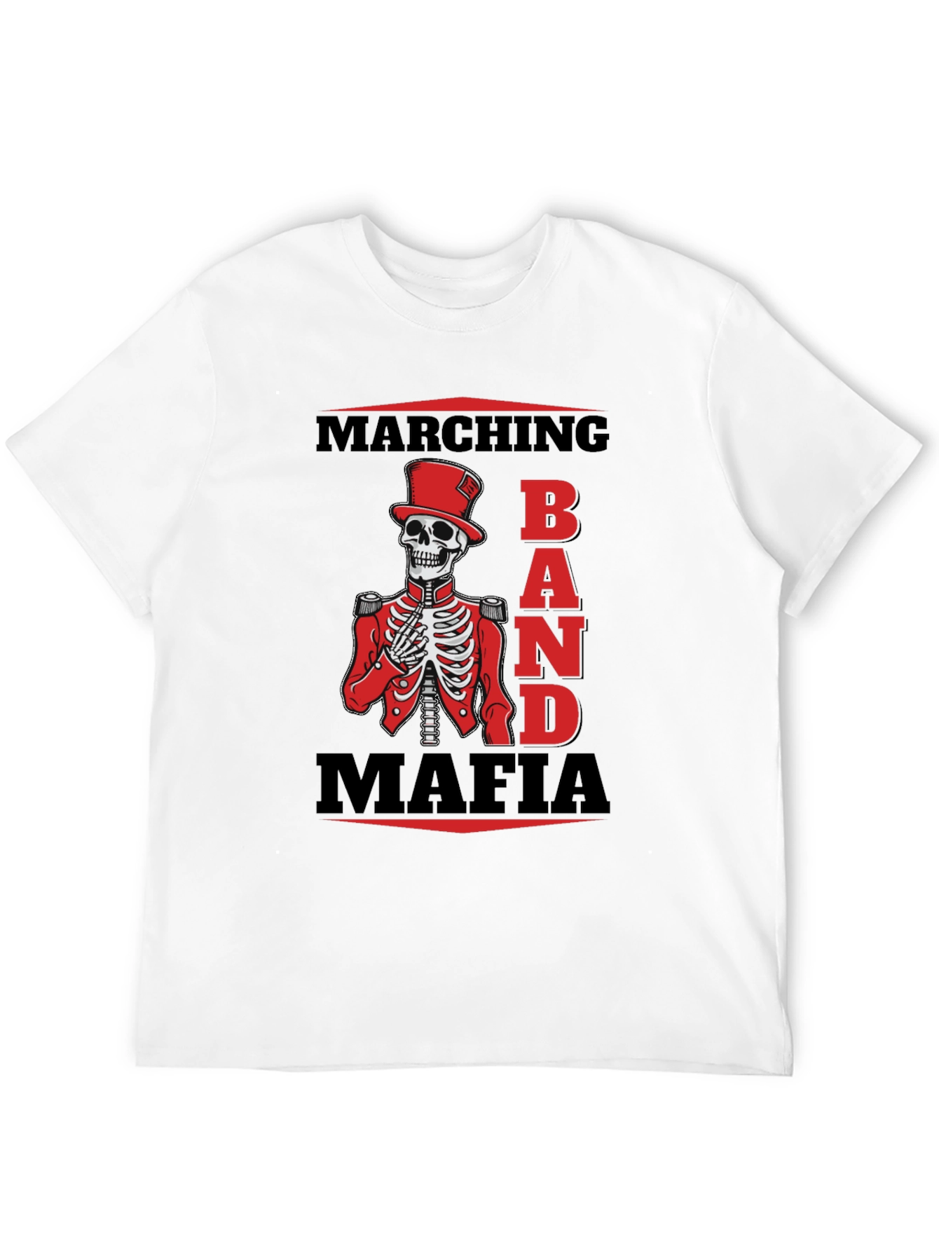 Marching Band Mafia T-Shirt - Skeleton Graphic Tee