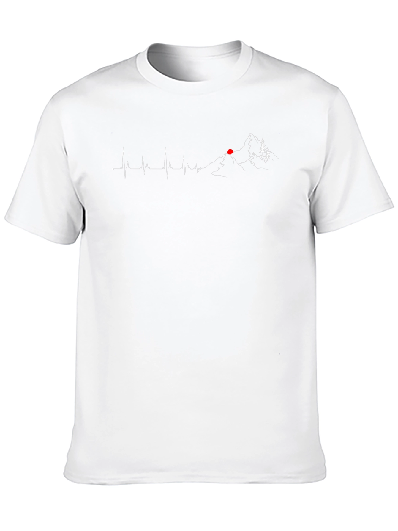 Heartbeat Mountain Graphic Tee - Black Cotton Blend