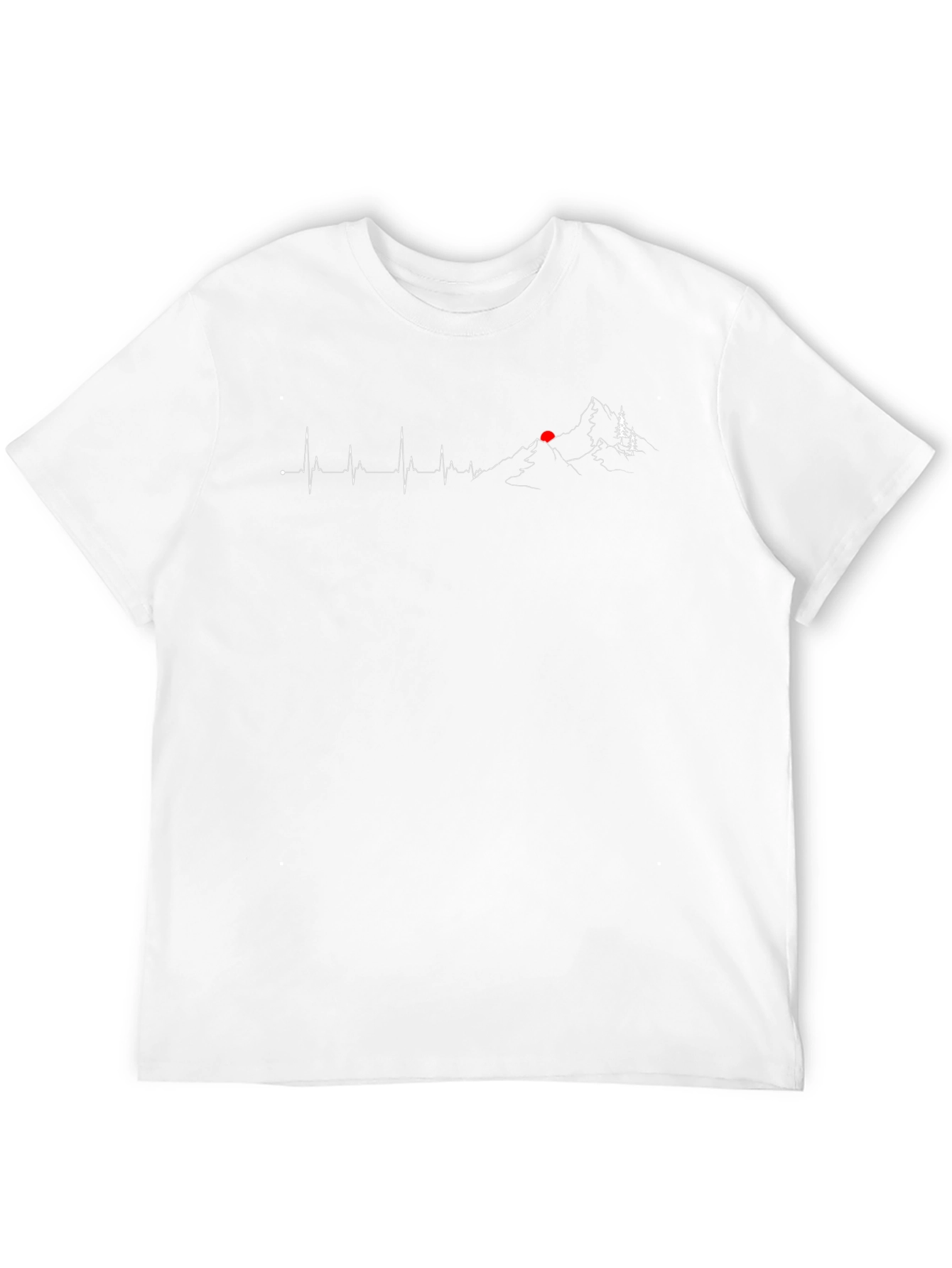 Heartbeat Mountain Graphic Tee - Black Cotton Blend