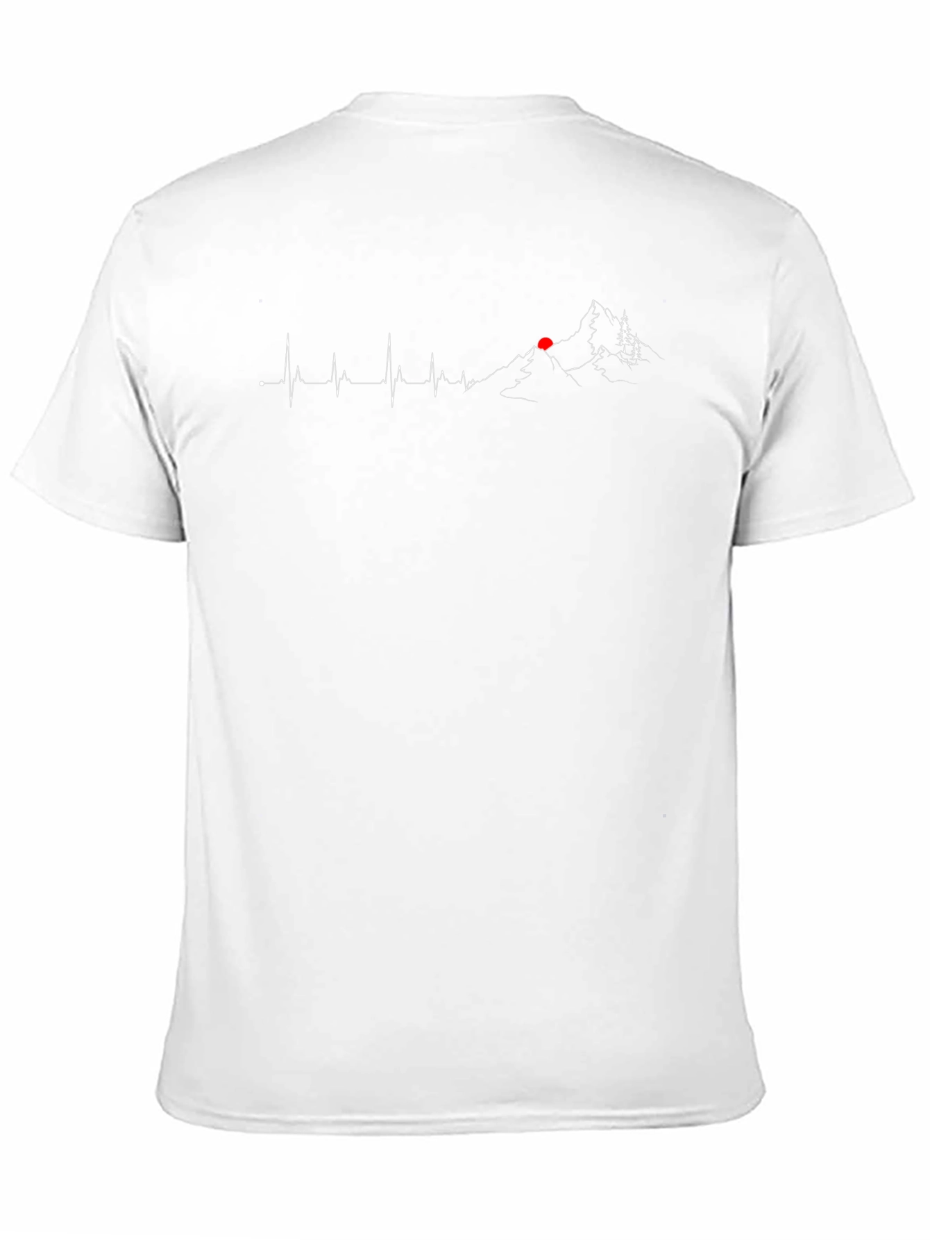Heartbeat Mountain Graphic Tee - Black Cotton Blend