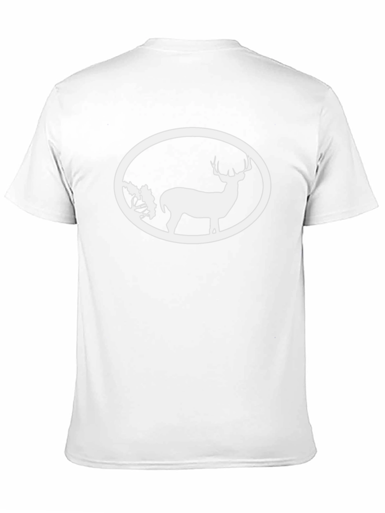 Deer Silhouette Graphic Tee - Black Cotton Blend