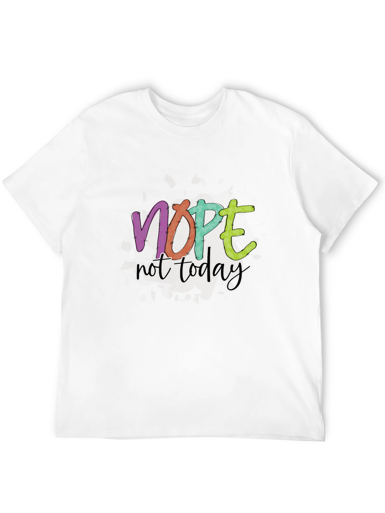 Nope Not Today Graphic Tee - Black Casual T-Shirt