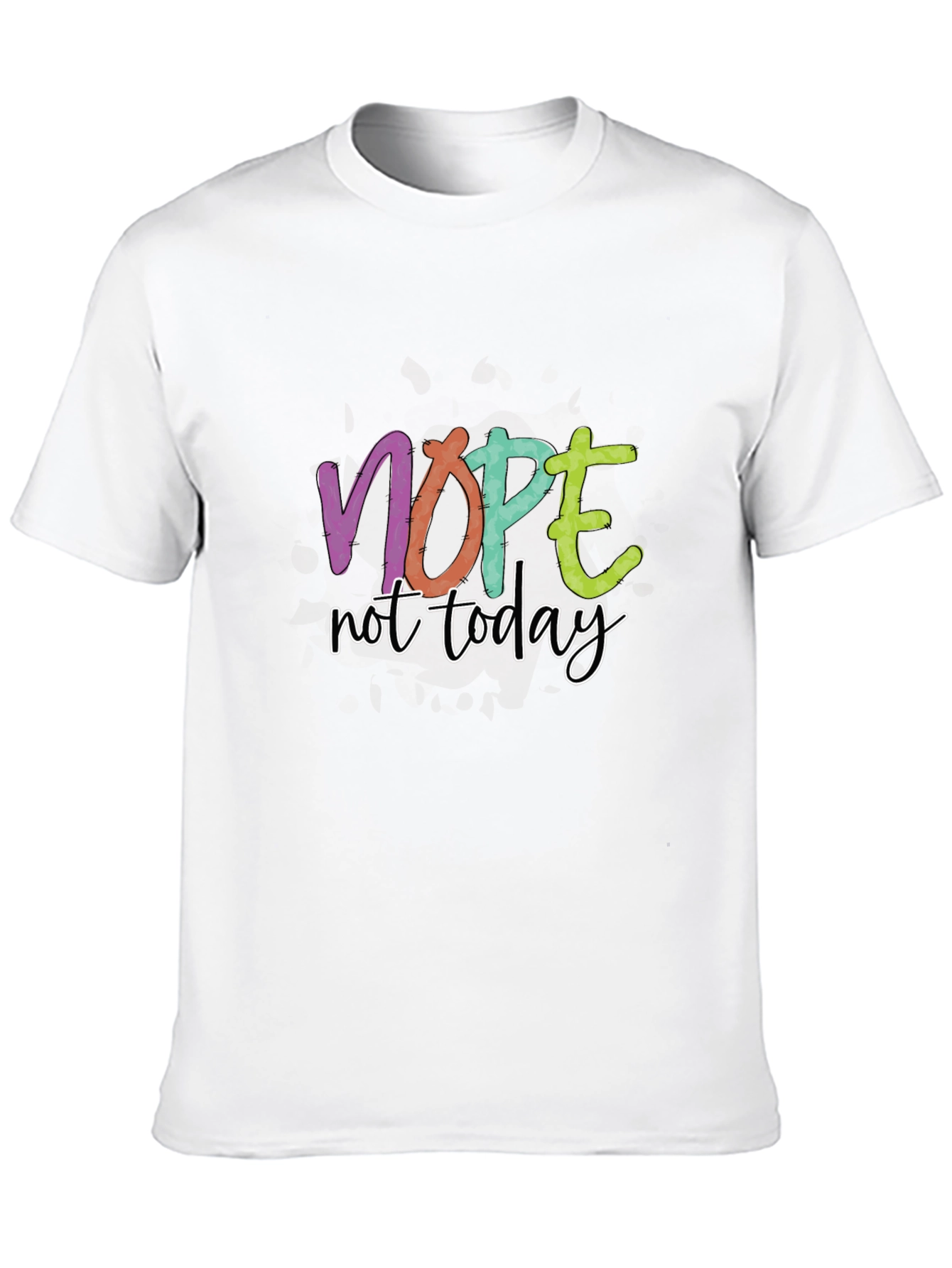 Nope Not Today Graphic Tee - Black Casual T-Shirt