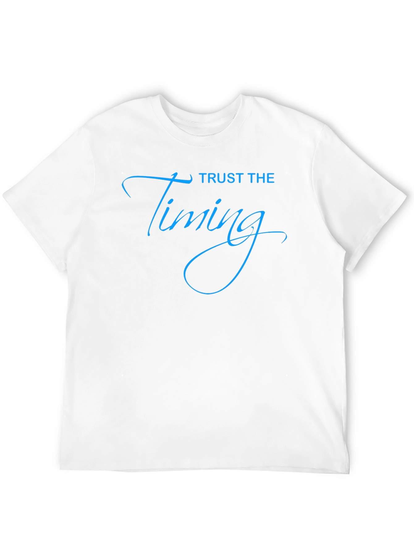Trust the Timing Black Graphic T-Shirt