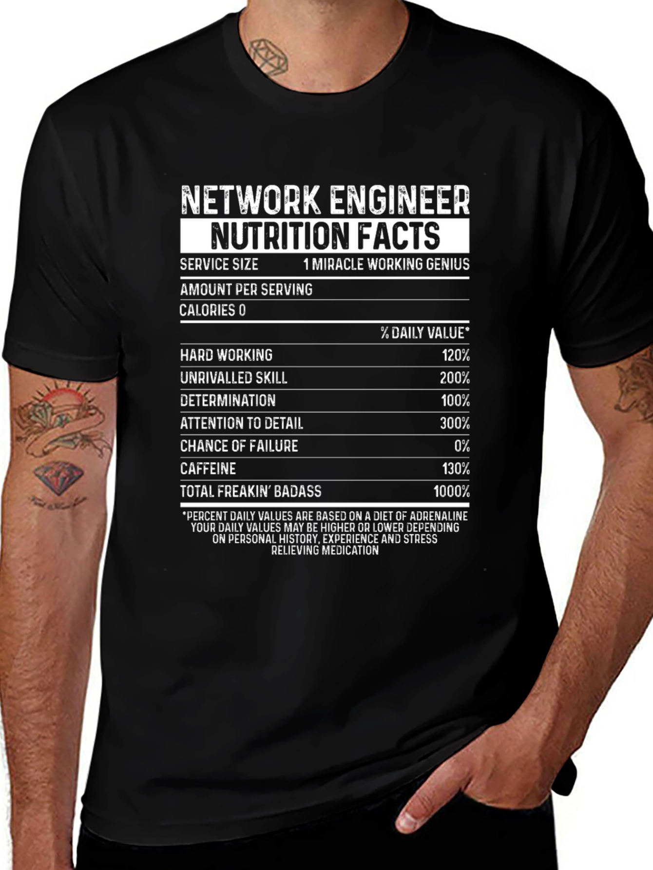 Network Engineer Nutrition Facts T-Shirt
