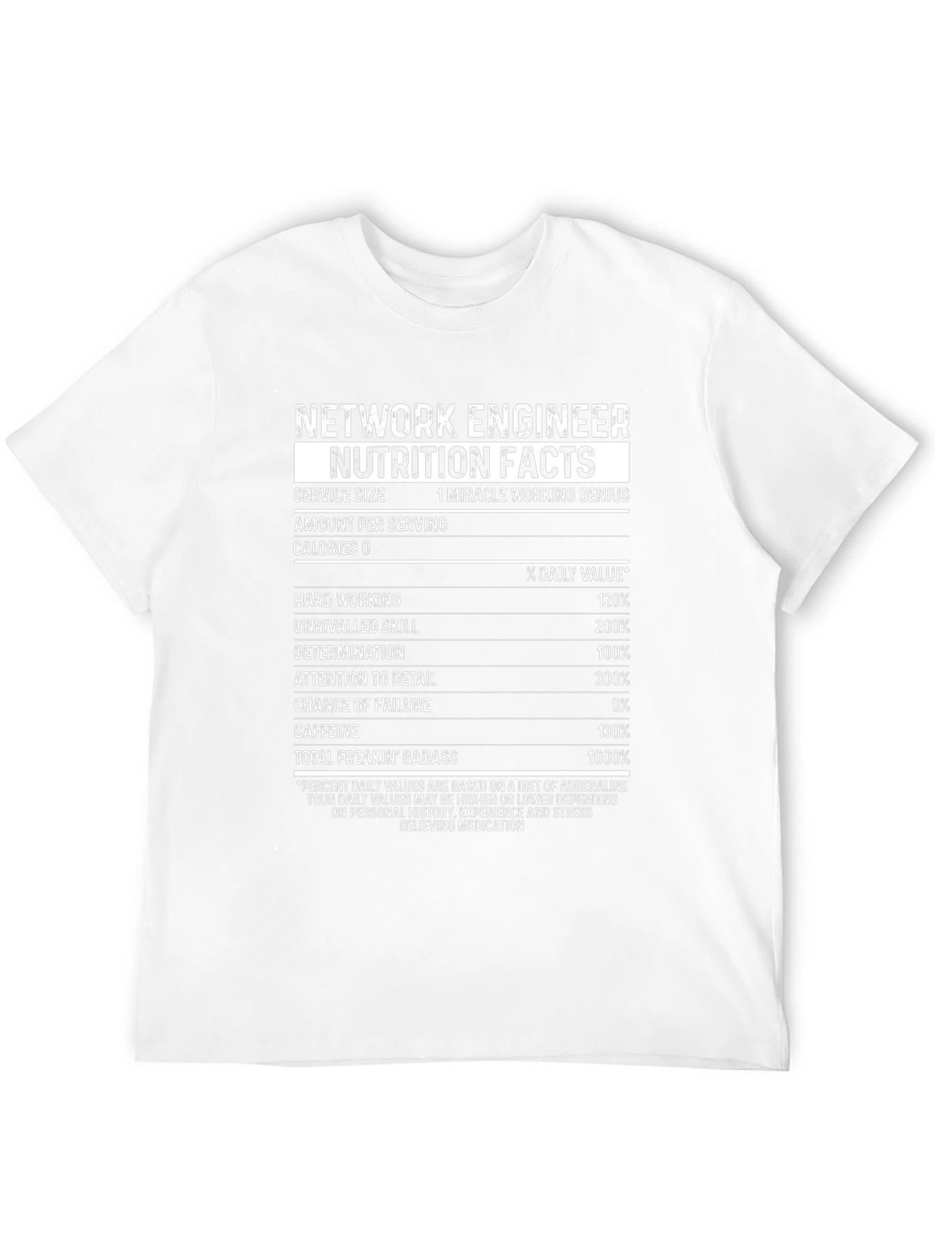 Network Engineer Nutrition Facts T-Shirt