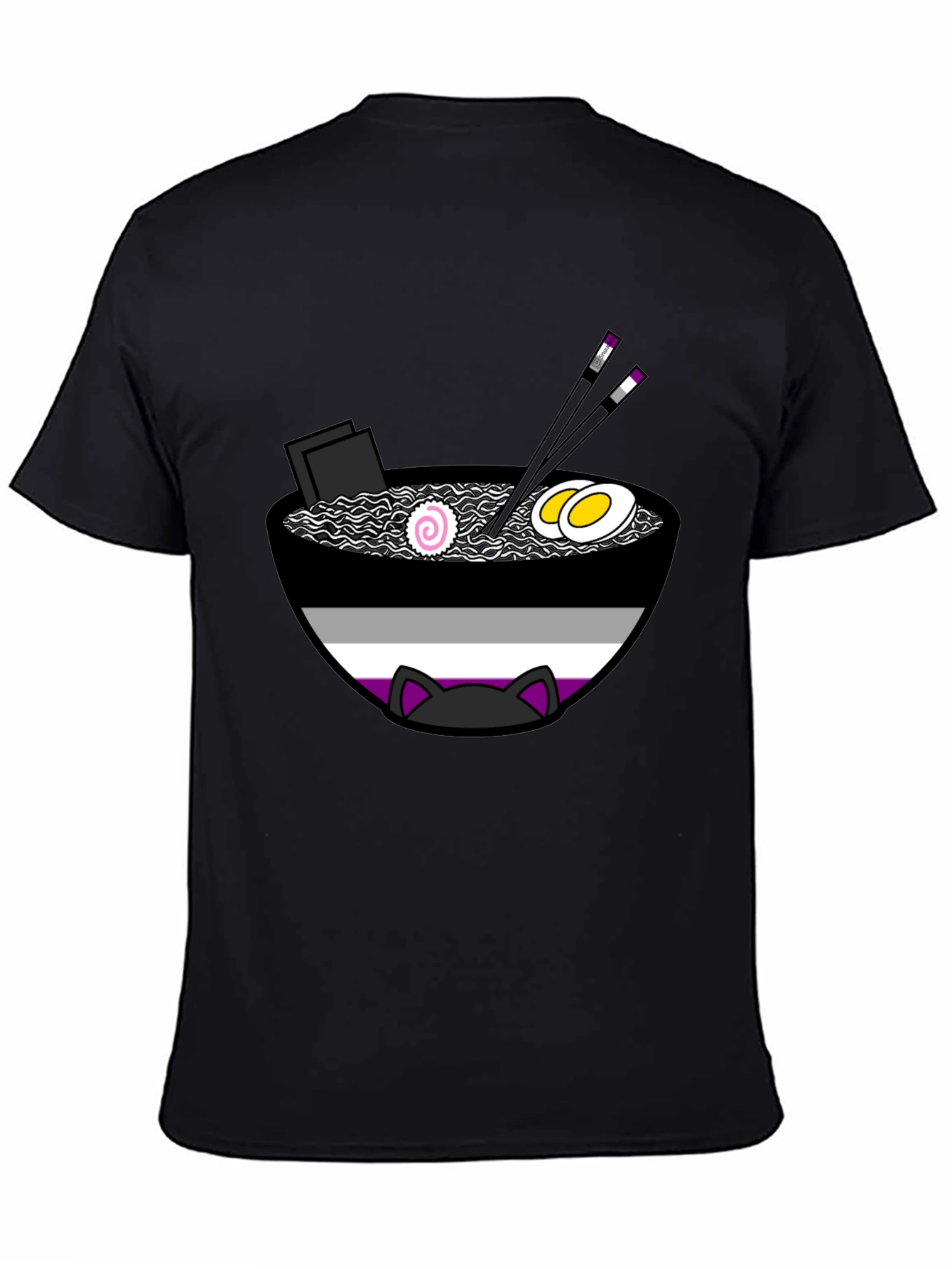 Ace Ramen Cat T-Shirt - Asexual Pride