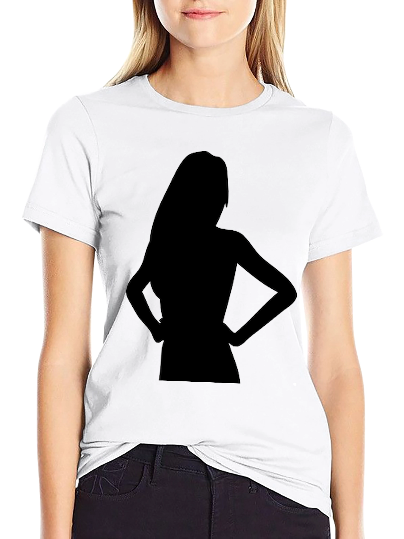Silhouette Graphic Tee - Stylish Black T-Shirt