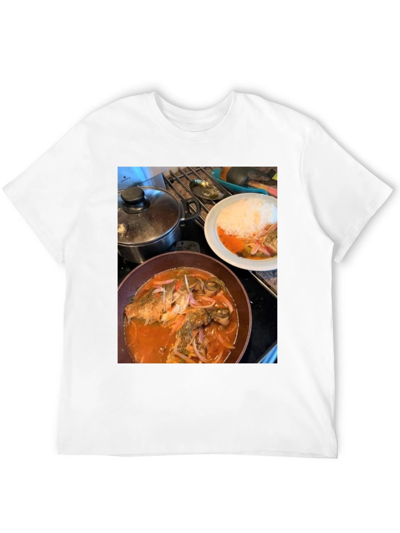 Foodie T-Shirt: Delicious Fish Dish Design