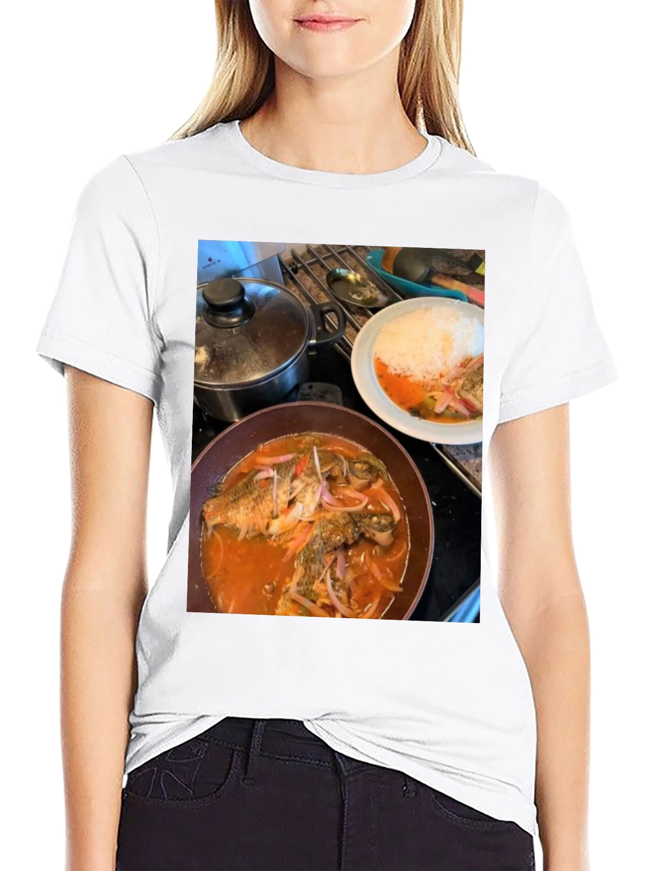 Foodie T-Shirt: Delicious Fish Dish Design