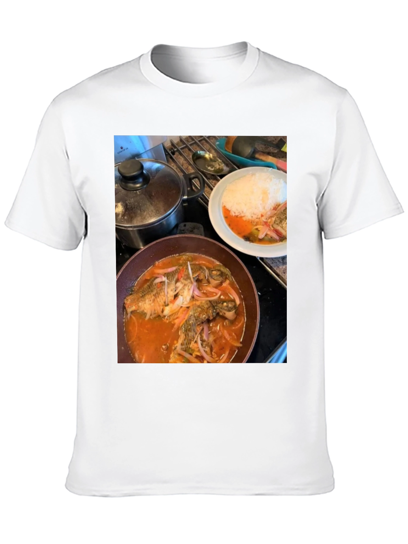 Foodie T-Shirt: Delicious Fish Dish Design