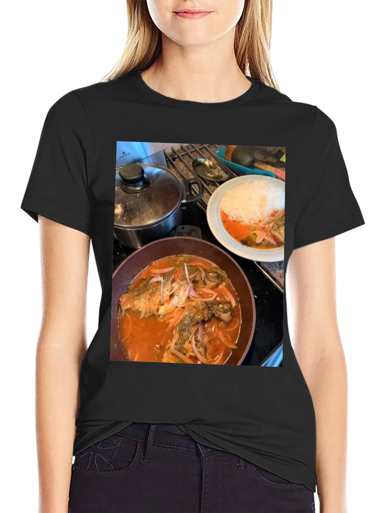 Foodie T-Shirt: Delicious Fish Dish Design