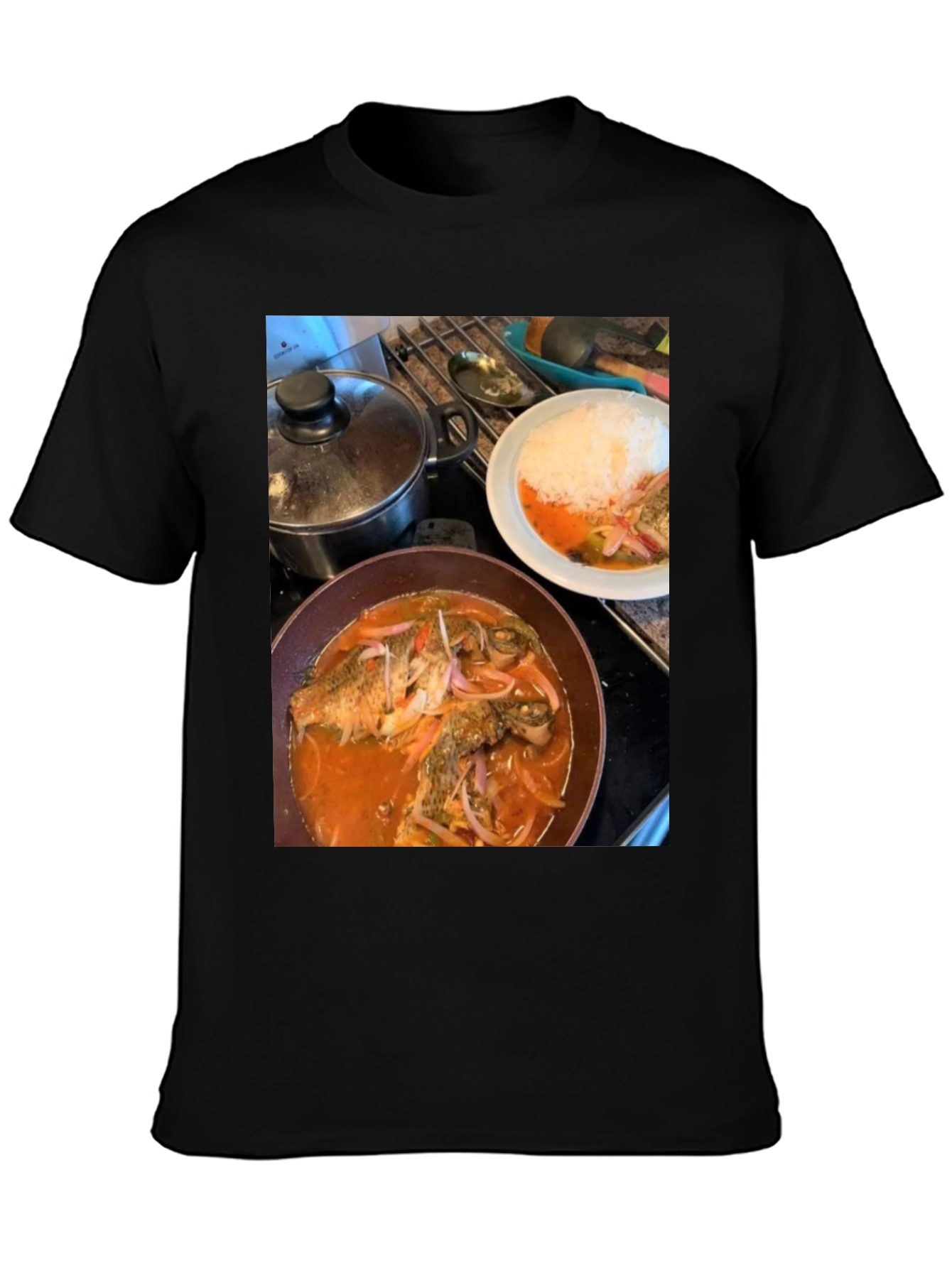 Foodie T-Shirt: Delicious Fish Dish Design