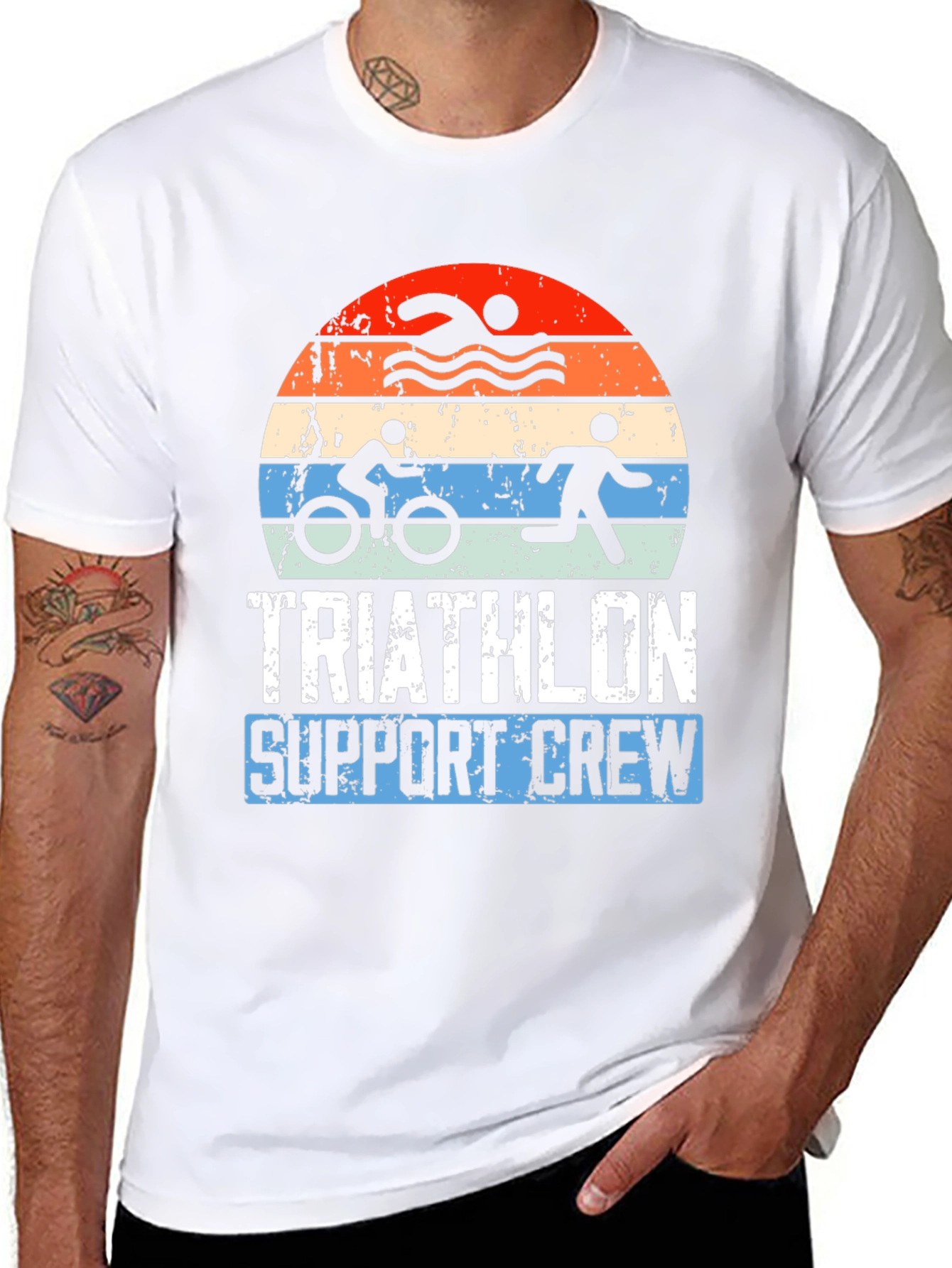 Triathlon Support Crew Graphic Tee