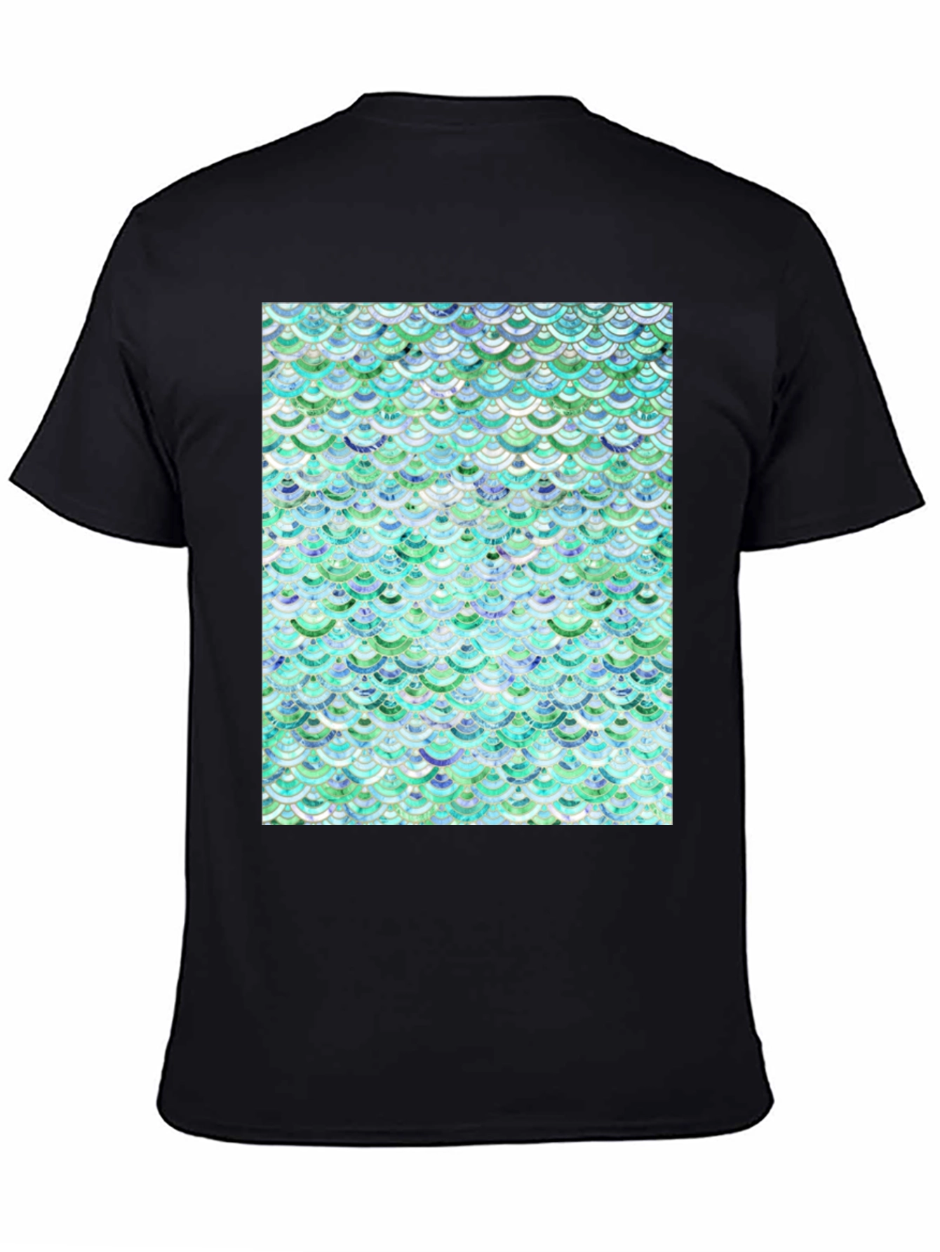 Aqua Scale Pattern T-Shirt