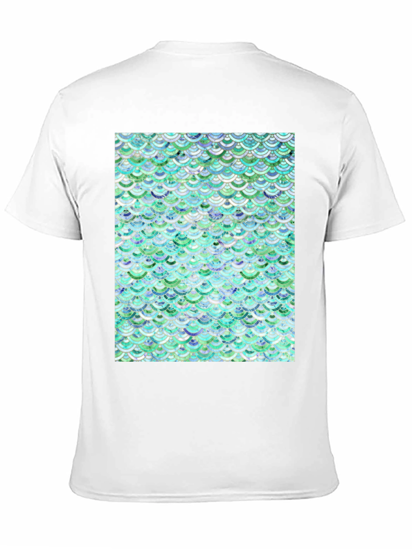 Aqua Scale Pattern T-Shirt
