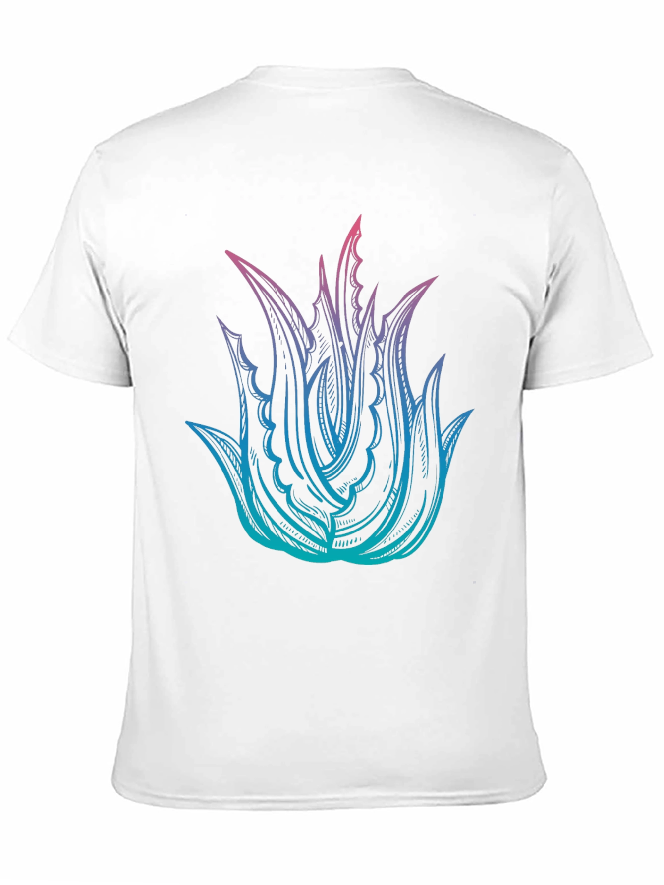 Aloe Gradient Graphic Tee - Modern Plant Shirt