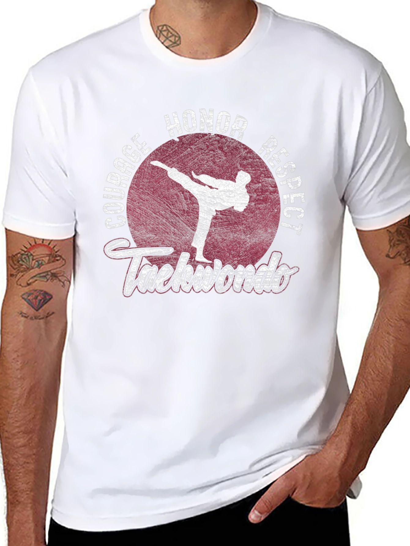 Taekwondo Graphic Tee: Courage Honor Respect