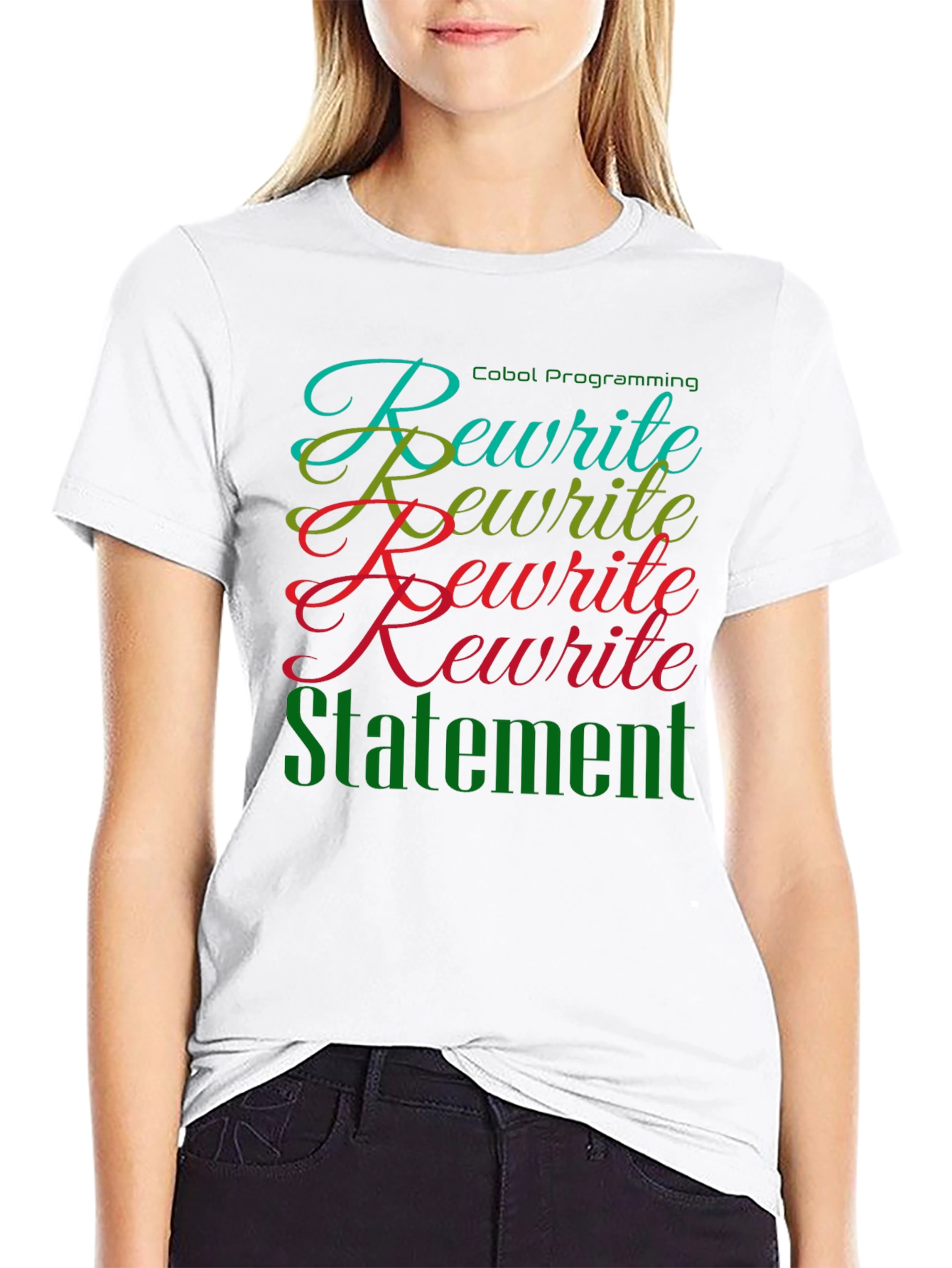 COBOL Rewrite Statement T-Shirt - Programmer Humor