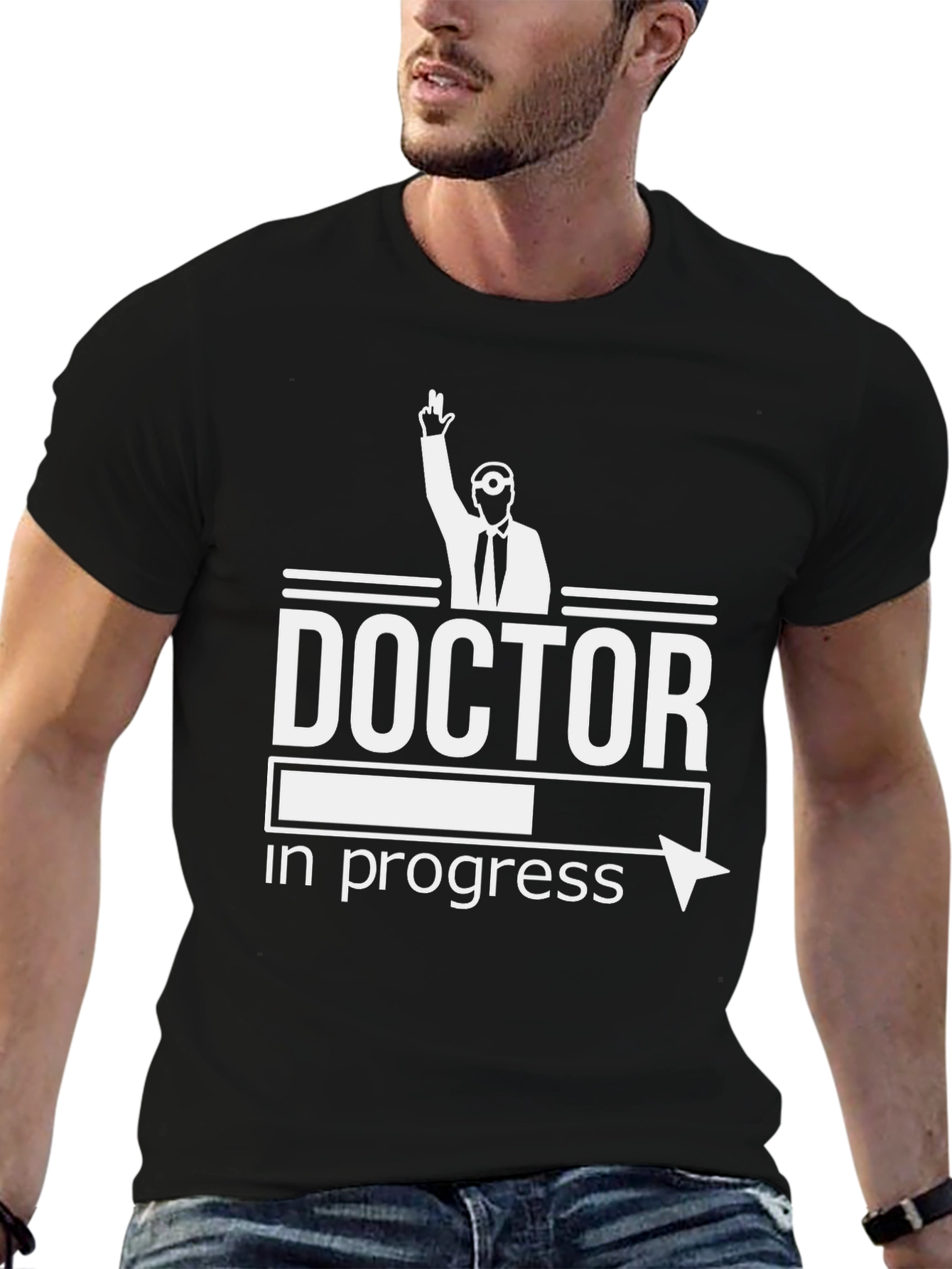Doctor in Progress Black T-Shirt