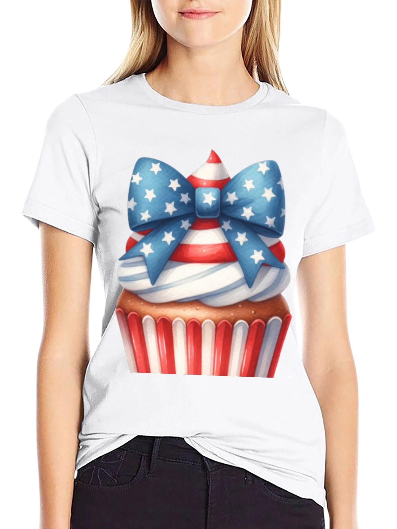 Patriotic Cupcake Graphic Tee