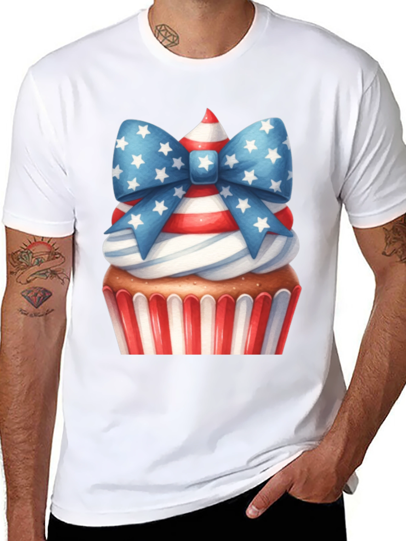 Patriotic Cupcake Graphic Tee