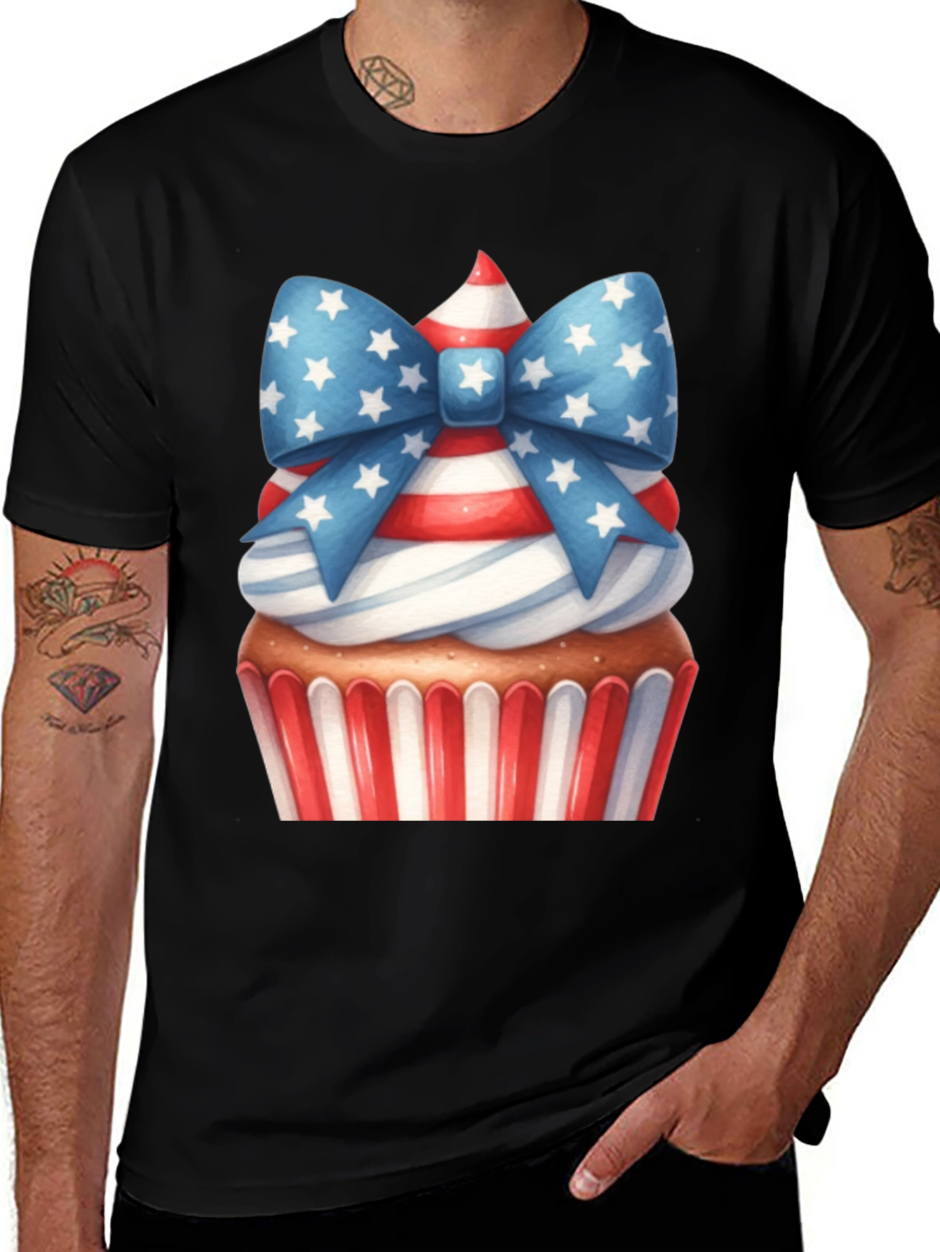 Patriotic Cupcake Graphic Tee