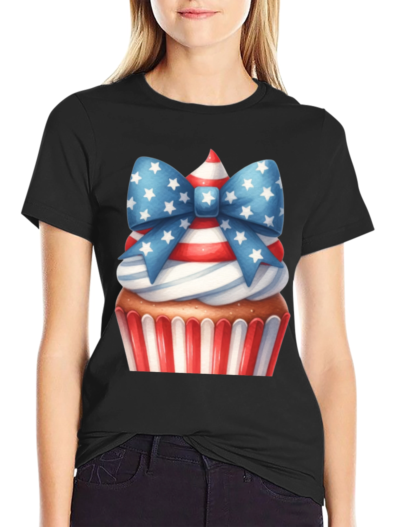Patriotic Cupcake Graphic Tee
