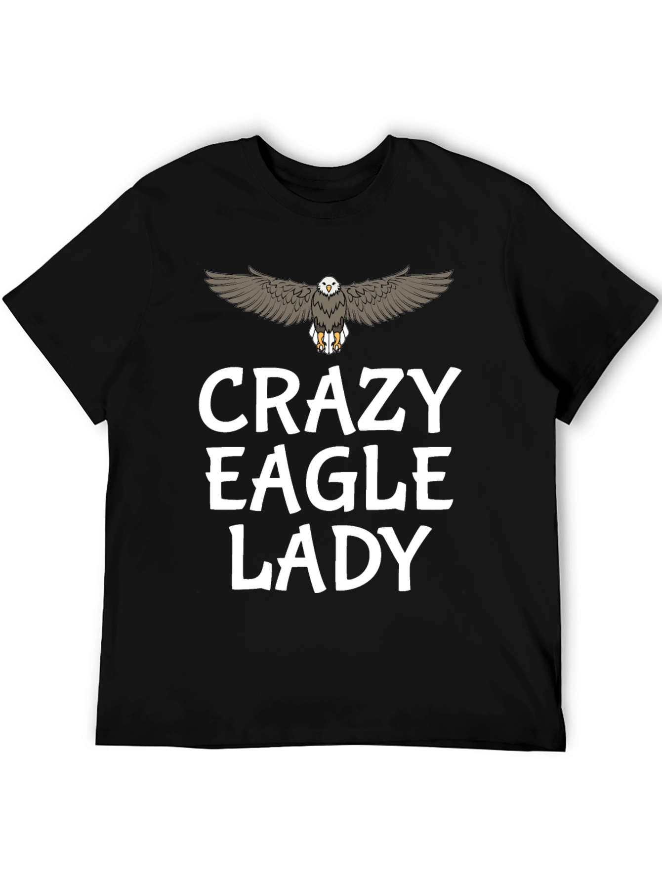 Crazy Eagle Lady T-Shirt - Black