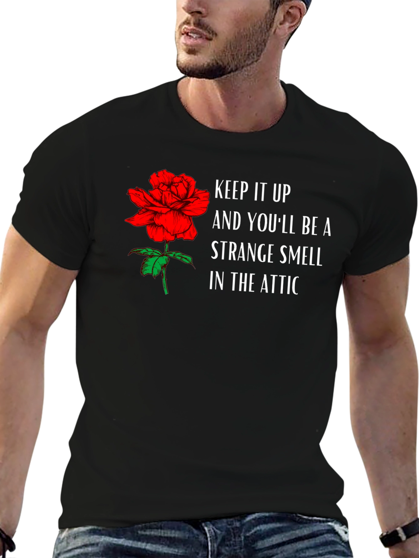 Strange Smell Attic Rose Graphic Tee