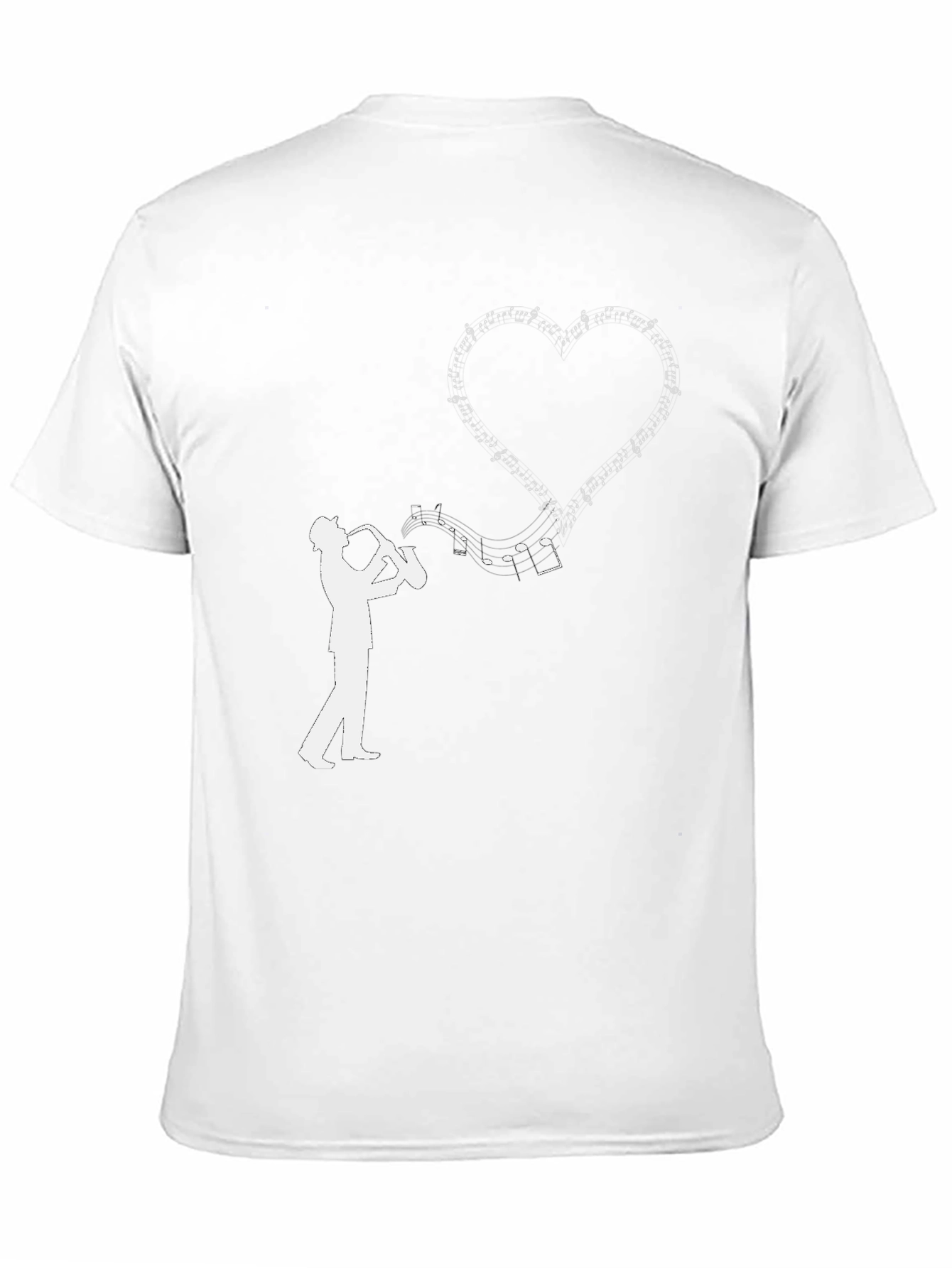Saxophone Heart Music T-Shirt