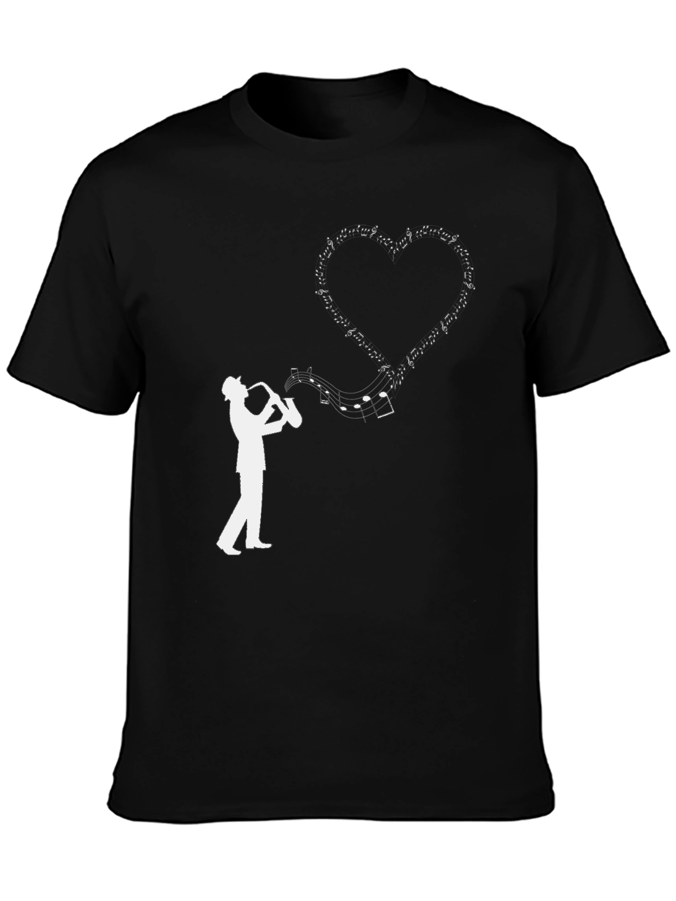 Saxophone Heart Music T-Shirt
