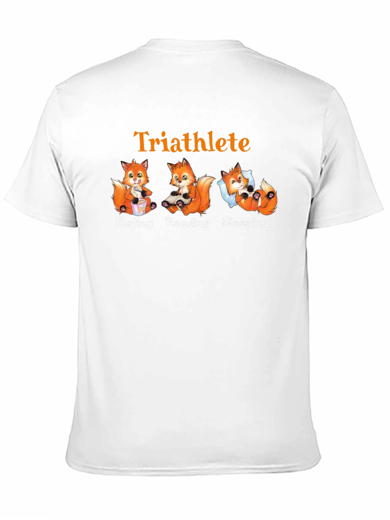 Triathlete Fox T-Shirt - Eat Read Sleep Design