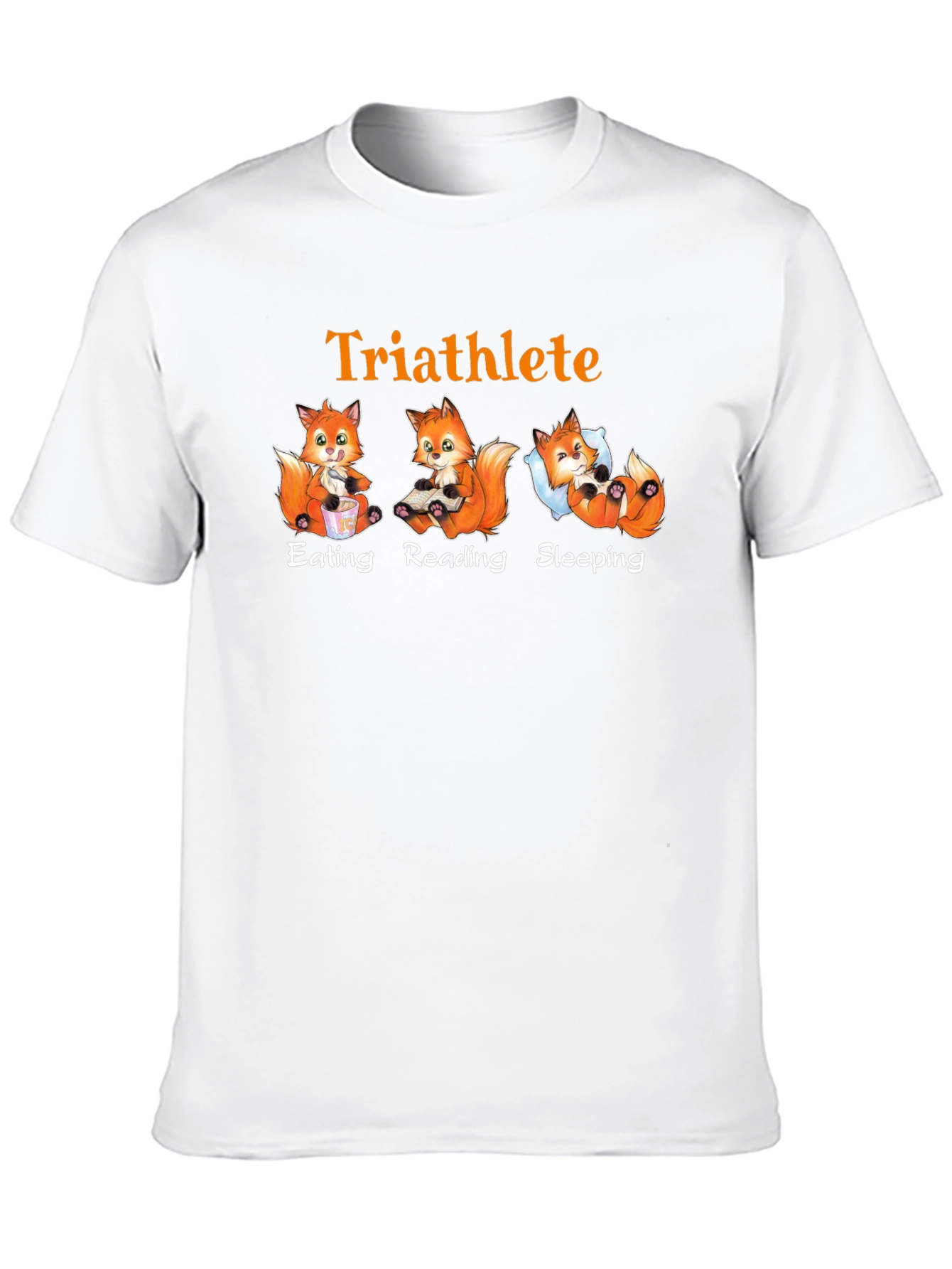 Triathlete Fox T-Shirt - Eat Read Sleep Design