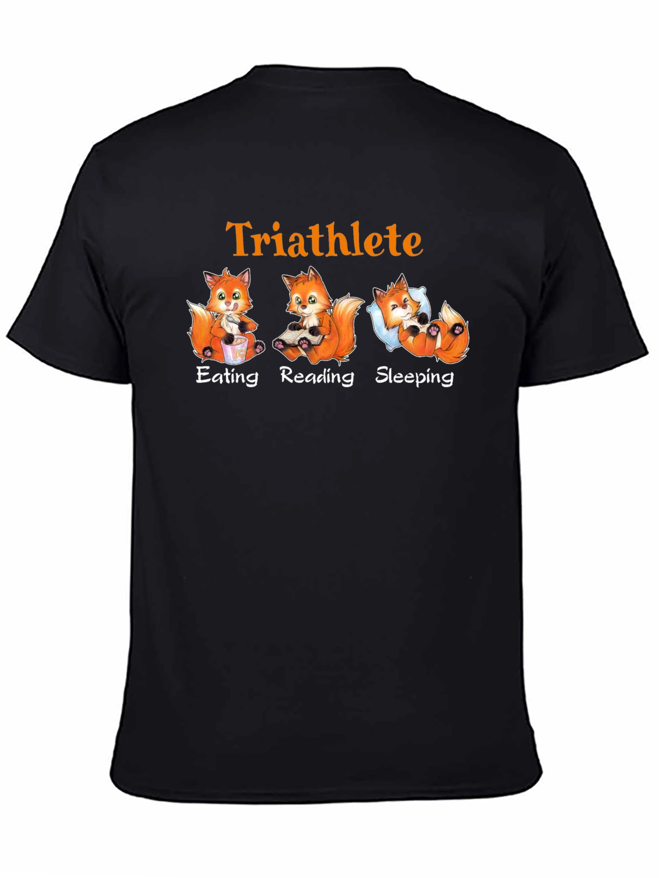 Triathlete Fox T-Shirt - Eat Read Sleep Design