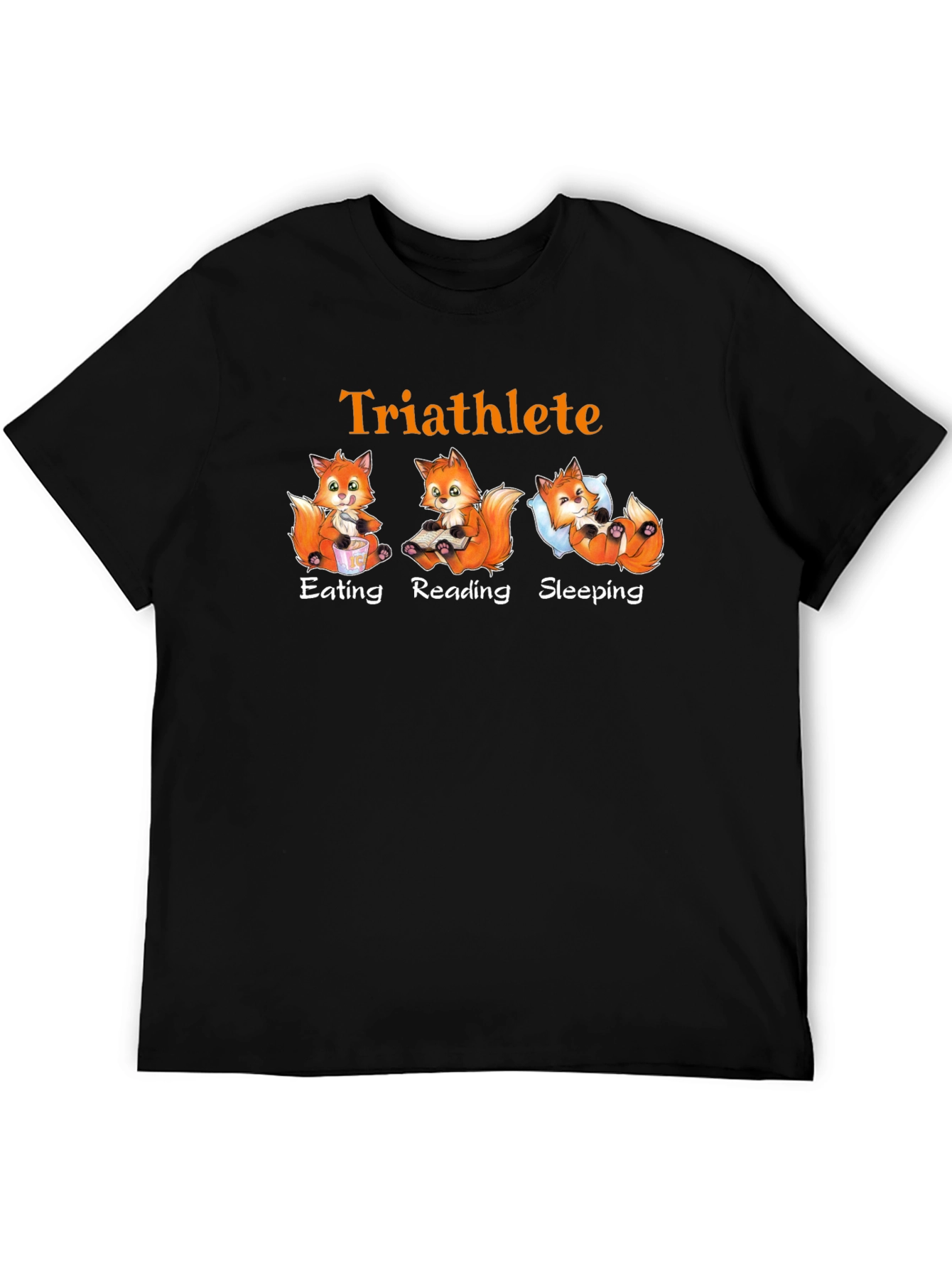 Triathlete Fox T-Shirt - Eat Read Sleep Design