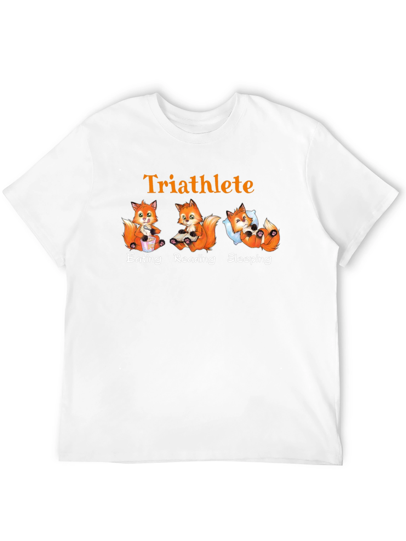 Triathlete Fox T-Shirt - Eat Read Sleep Design