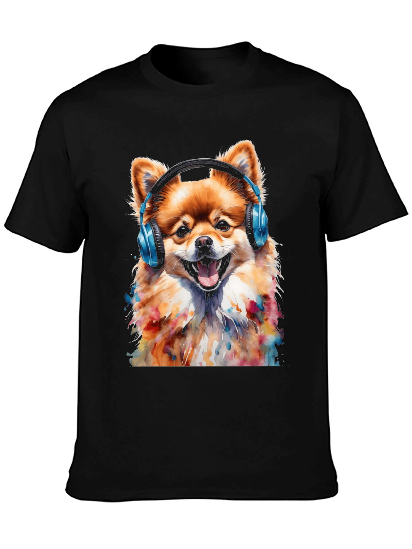 Dog with Headphones T-Shirt