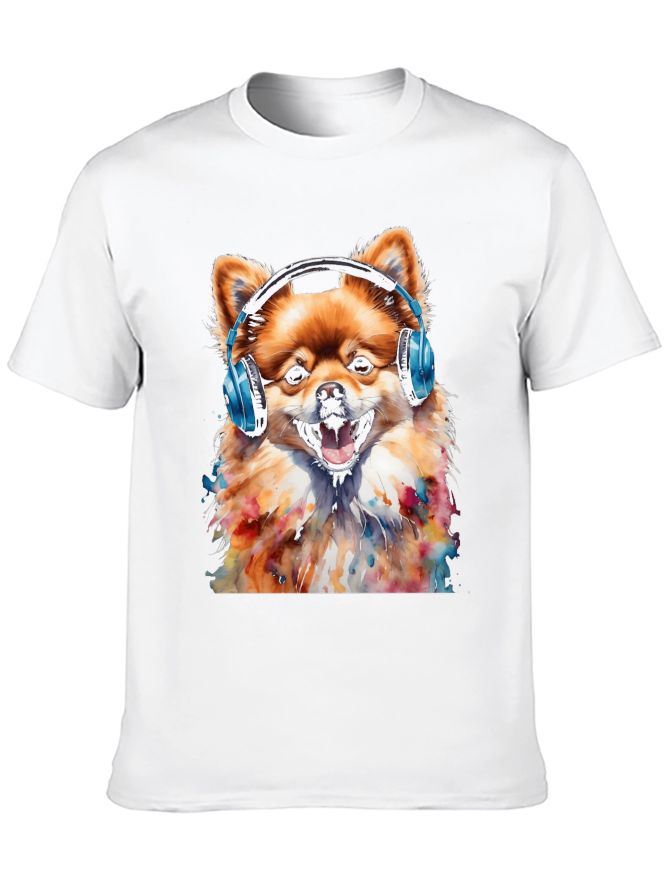 Dog with Headphones T-Shirt
