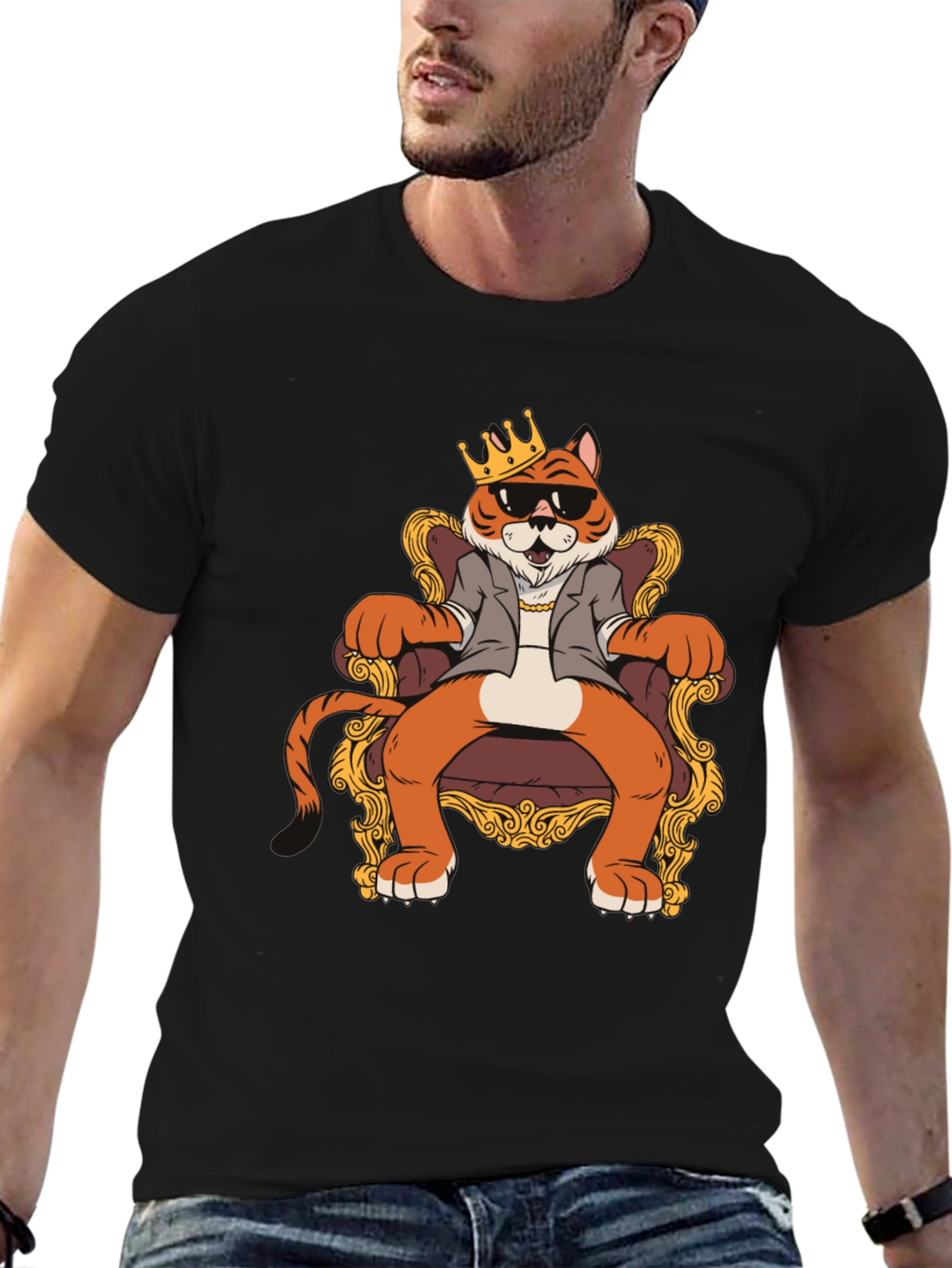Tiger King Graphic T-Shirt - Cool Animal Tee