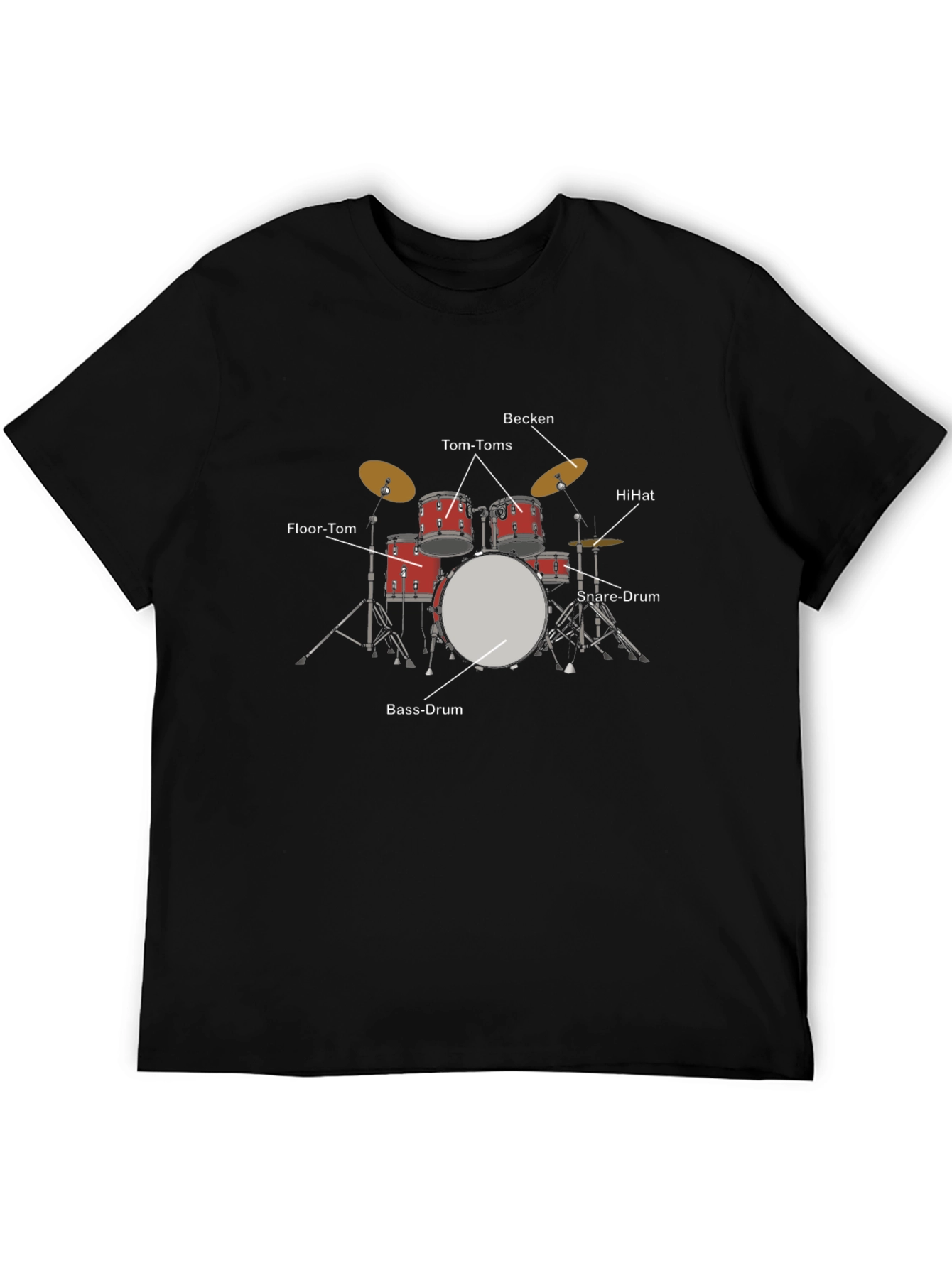 Drum Kit Graphic Print T-Shirt