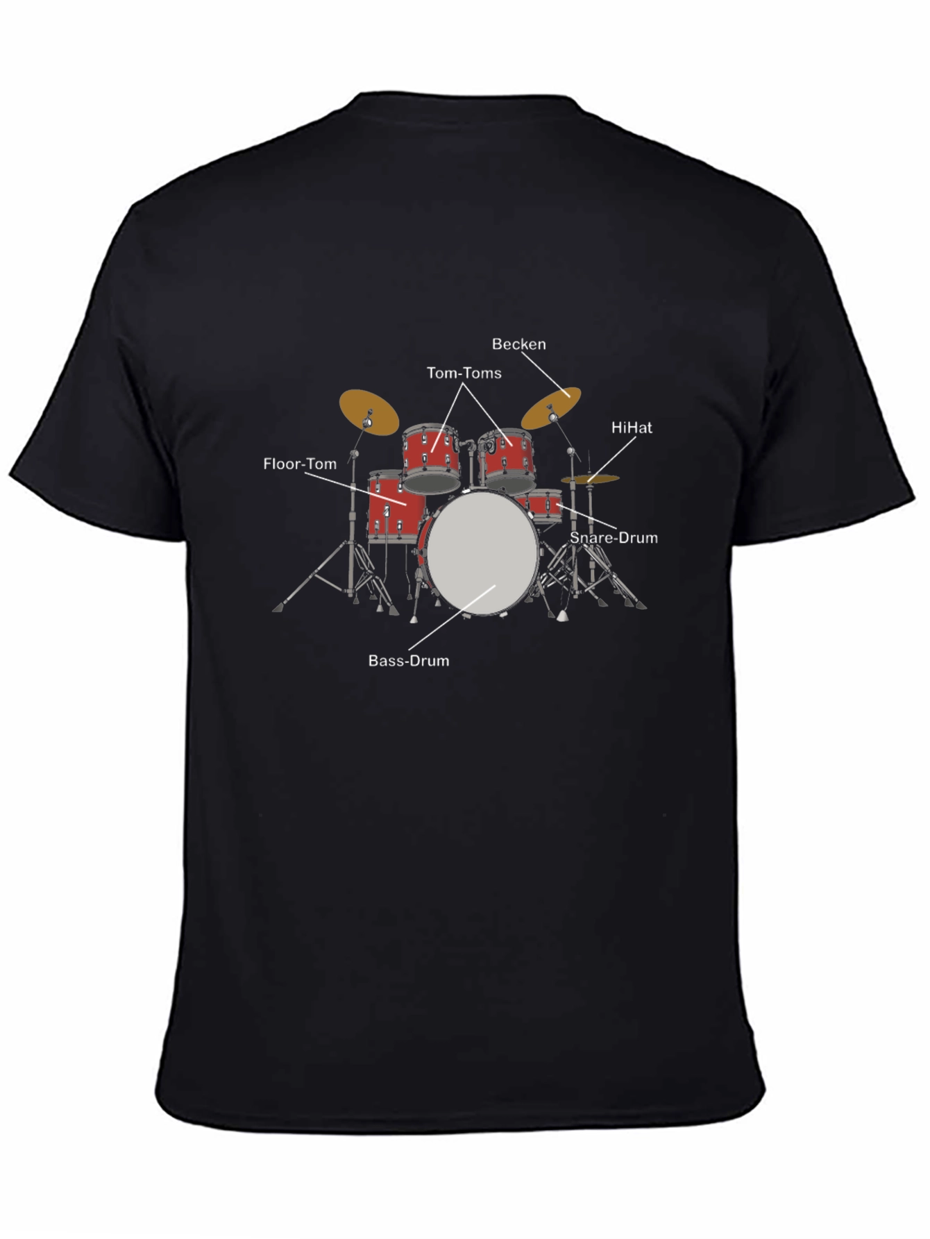 Drum Kit Graphic Print T-Shirt