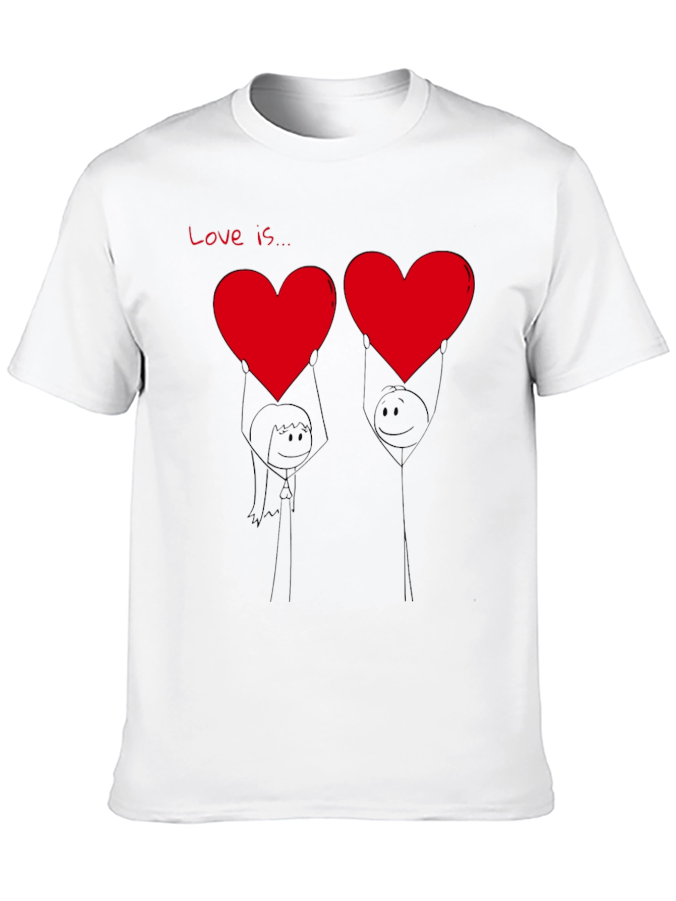 Love Is... Graphic T-Shirt - Heart Design