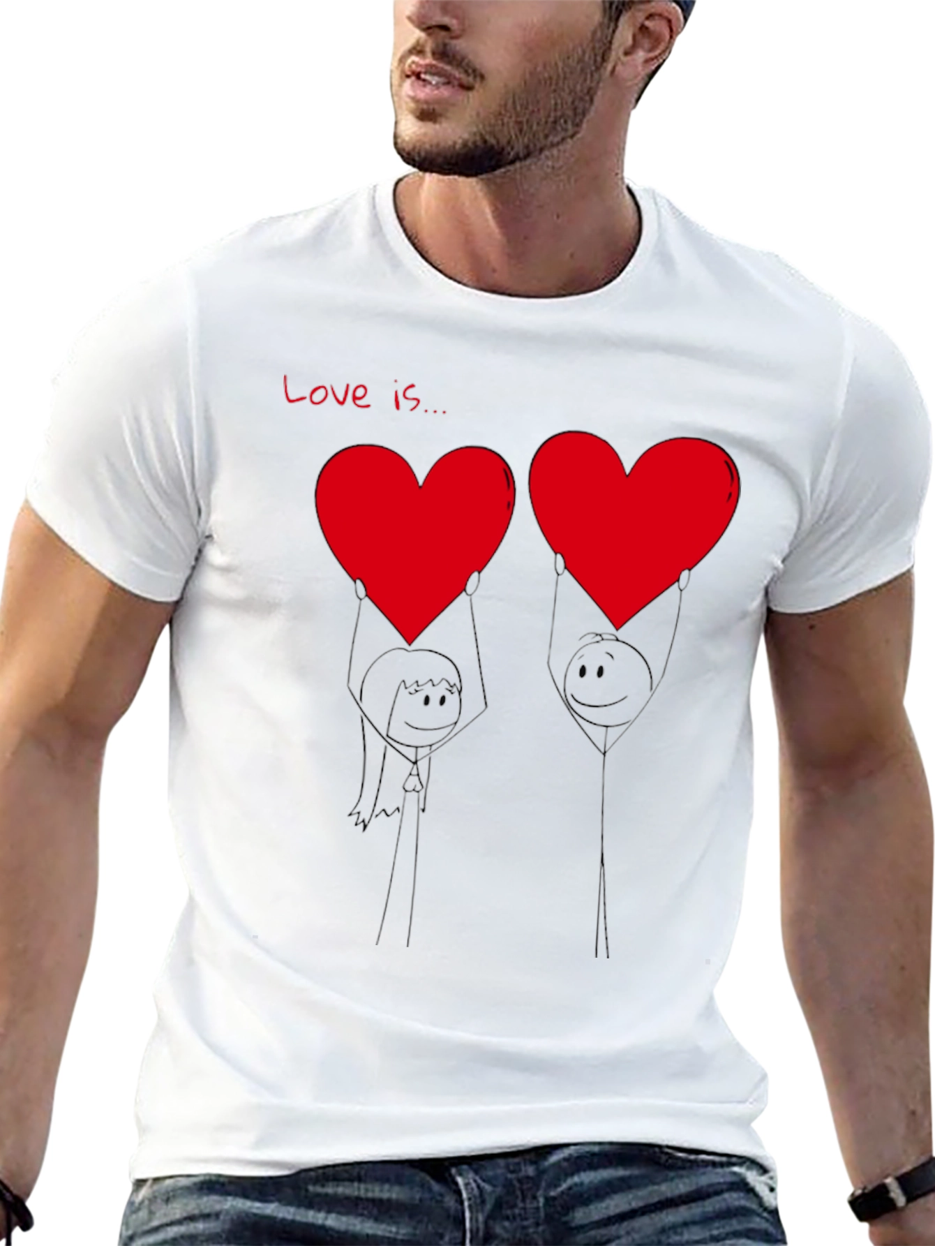 Love Is... Graphic T-Shirt - Heart Design