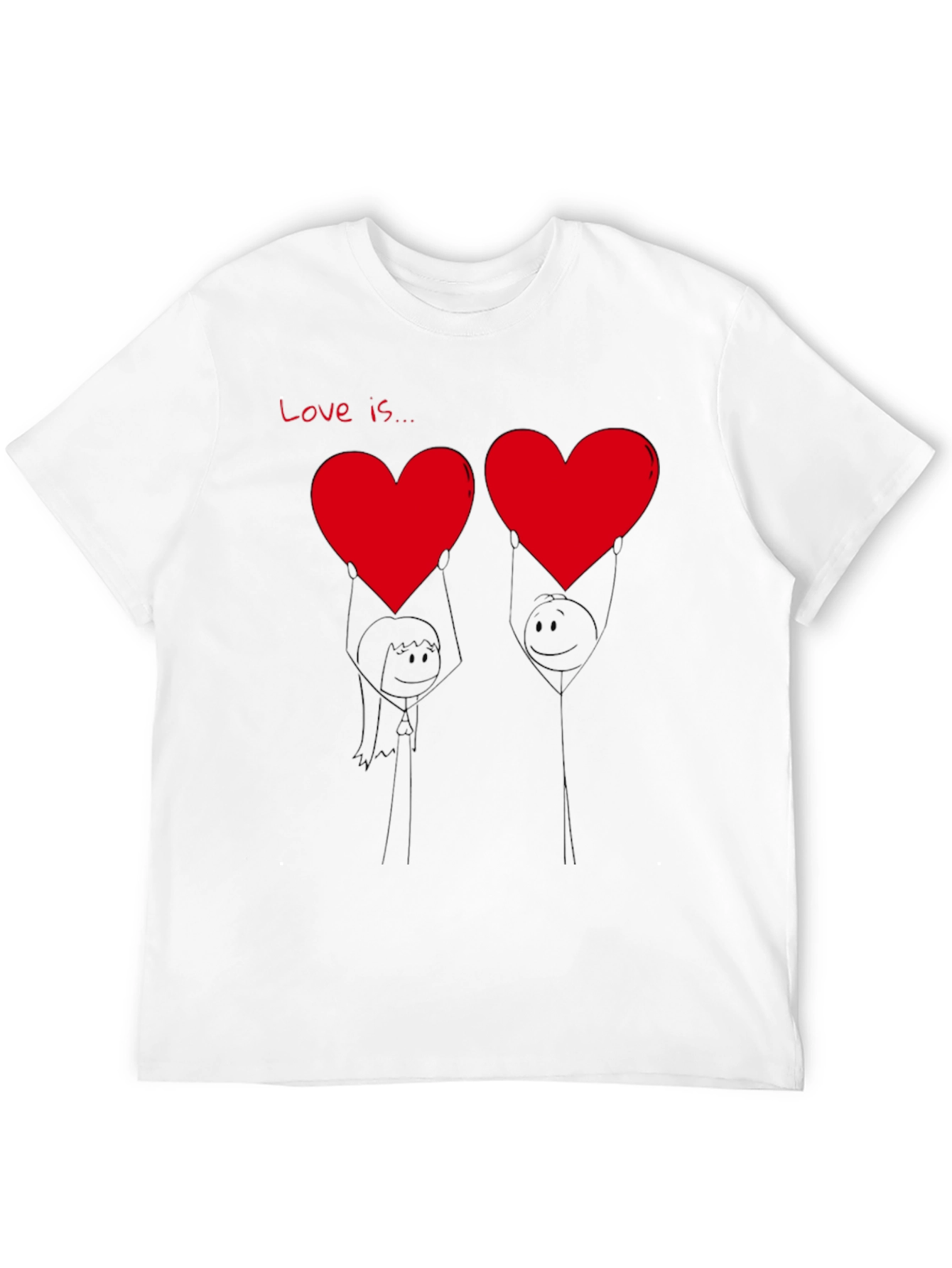 Love Is... Graphic T-Shirt - Heart Design
