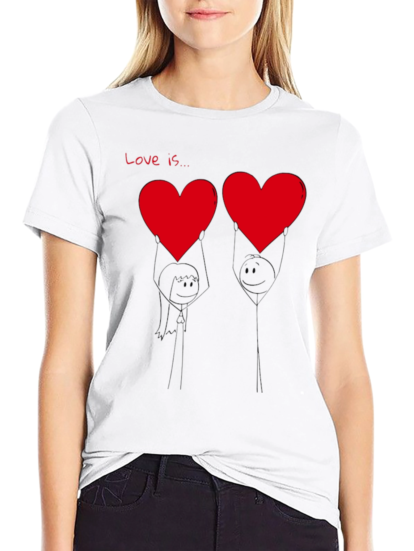 Love Is... Graphic T-Shirt - Heart Design