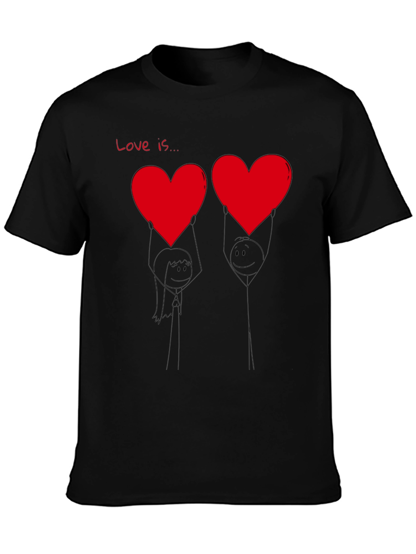 Love Is... Graphic T-Shirt - Heart Design