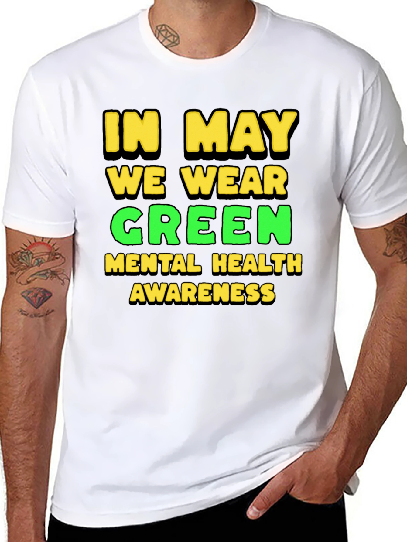 Green Mental Health Awareness T-Shirt