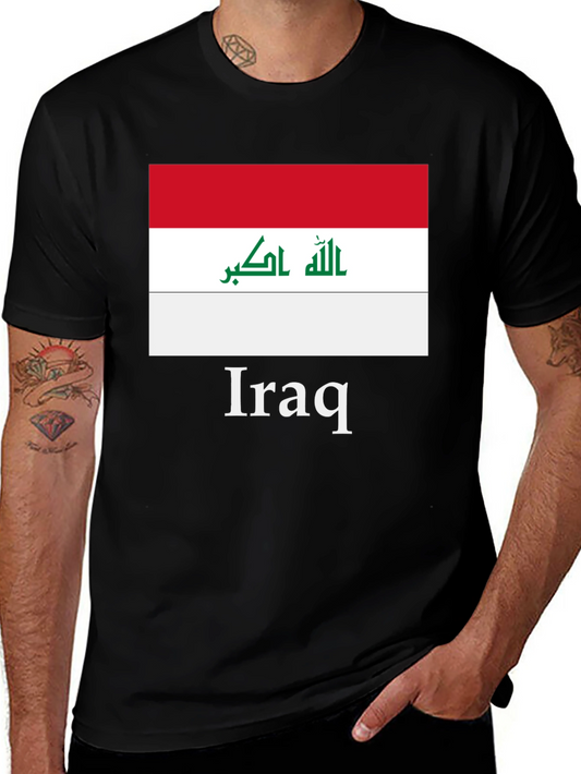 Iraq Flag T-Shirt - Black Graphic Tee